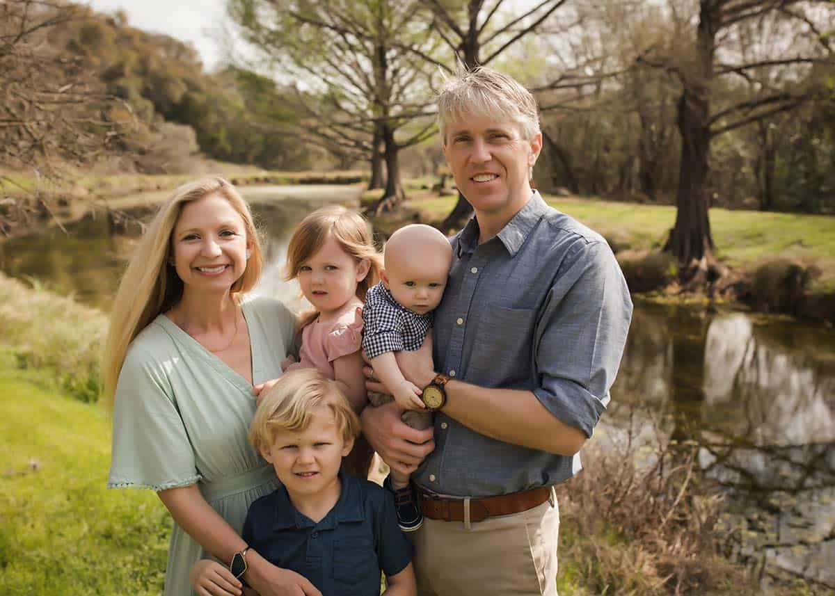 Driftwood dentist Dr. Eric Broberg with his family